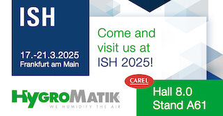 HygroMatik systems for air humidification visit ish 2025 @ 