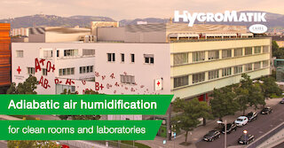 Best practice for adibatic air humidificaiton in clean rooms for Linz Blood Center @ 