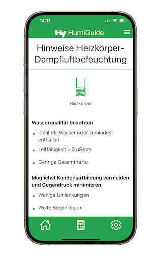 Nützliche Hinweise und Informationen zur Planung von Luftbefeuchtung mit der HumiGuide Planer App @ 