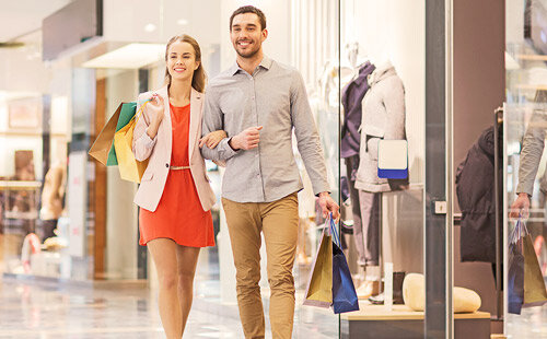 air humidification in shopping mall in shopping center