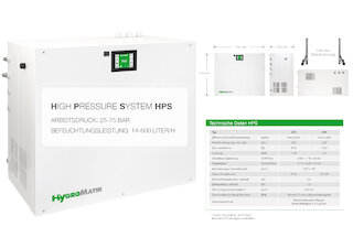 Technische Daten HPS Luftbefeuchtung @ 