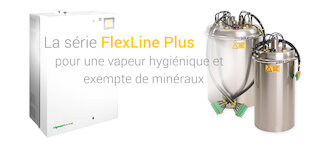 système d'humidification production de vapeur avec cylindre en acier inoxydable