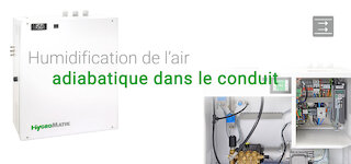 Humidification de l’air adiabatique dans le conduit 